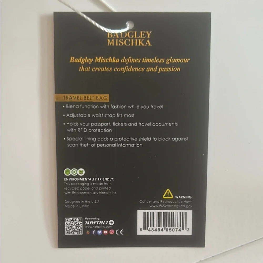 Badgley Mischka Leopard Vegan Leather Belt Bag - Picture 3 of 7